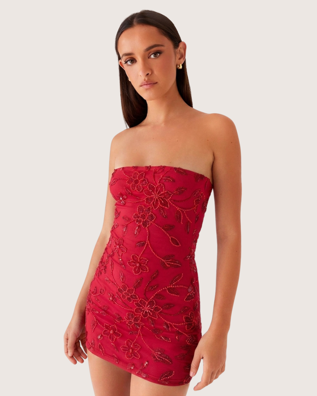 Vestido Jennifer Bordado con Pedrería