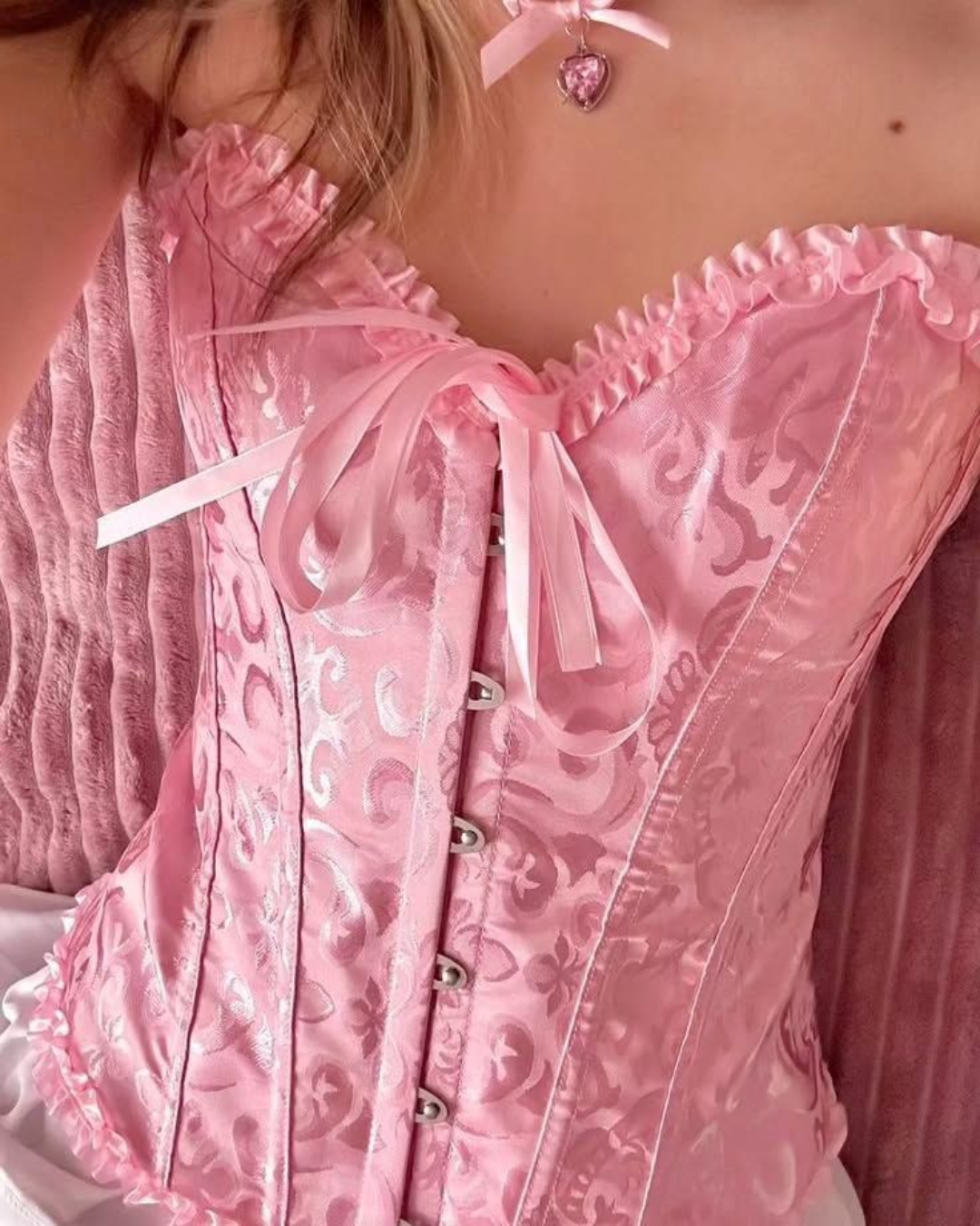 Corset Victoriano Rosado