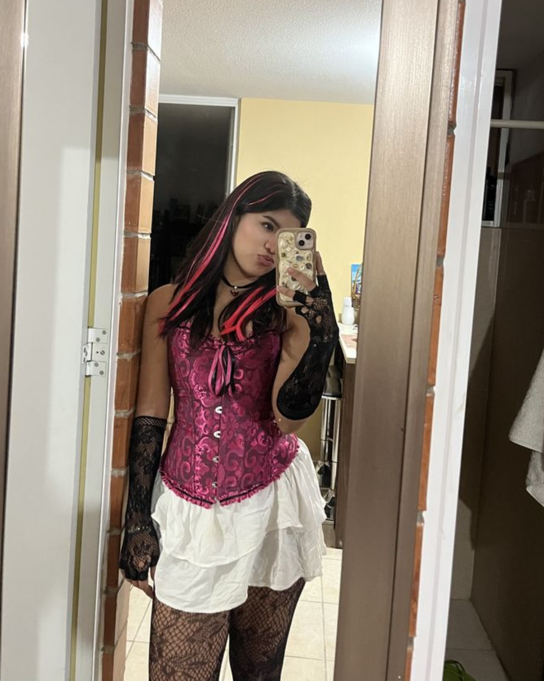 Corset Victoriano Fucsia con negro
