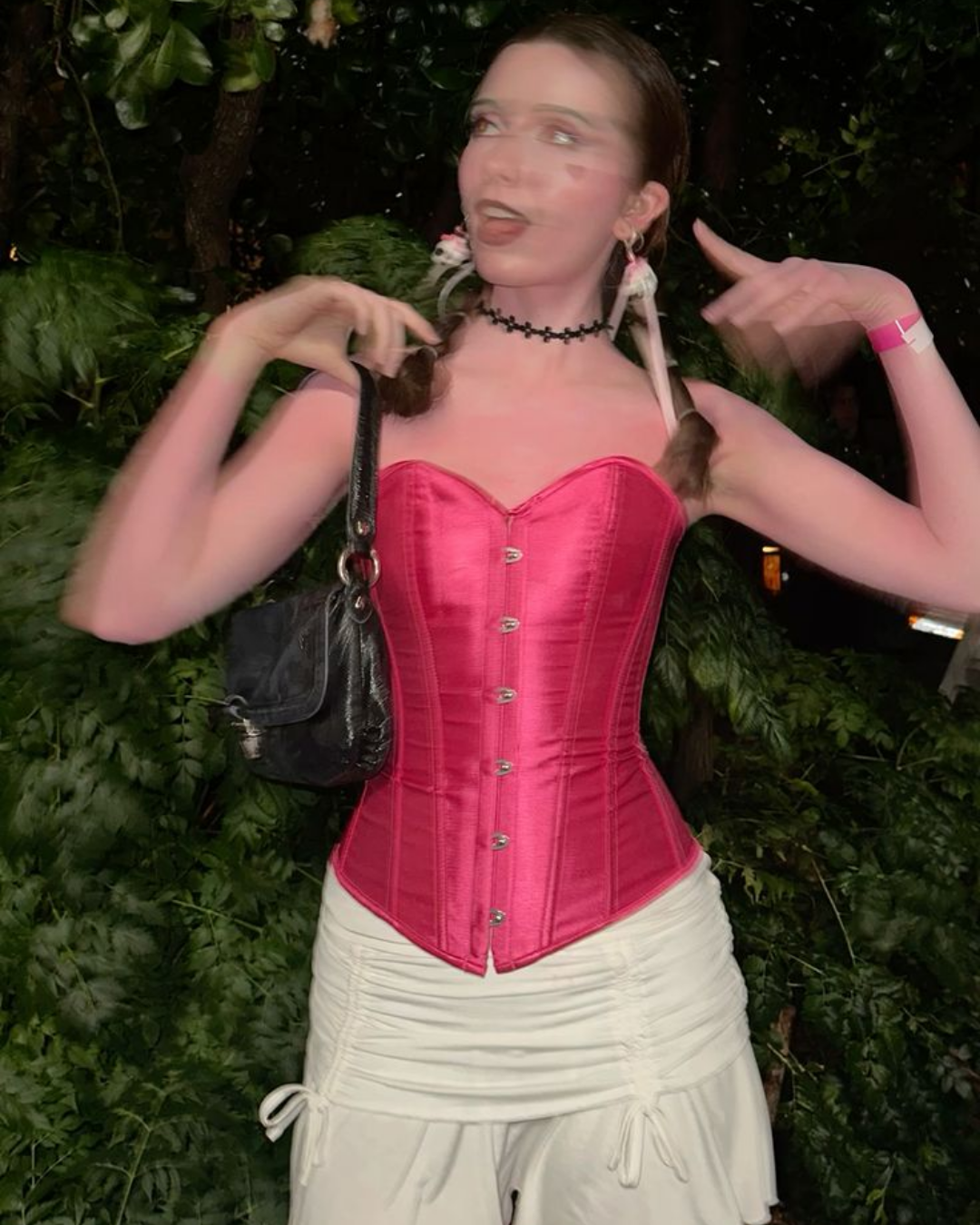 Corset Victoriano Liso Fucsia