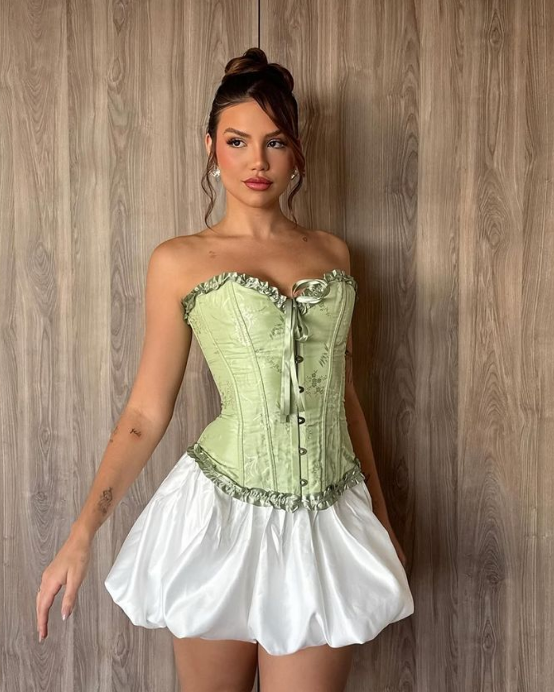 Corset Victoriano Verde Claro