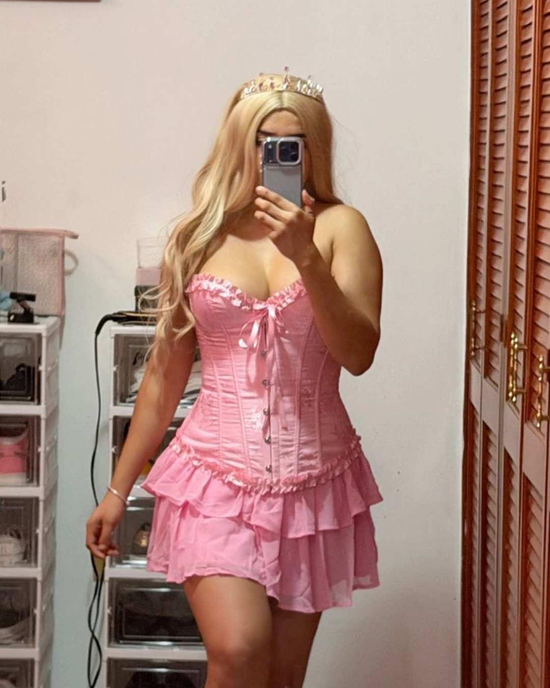 Corset Victoriano Rosado Pastel
