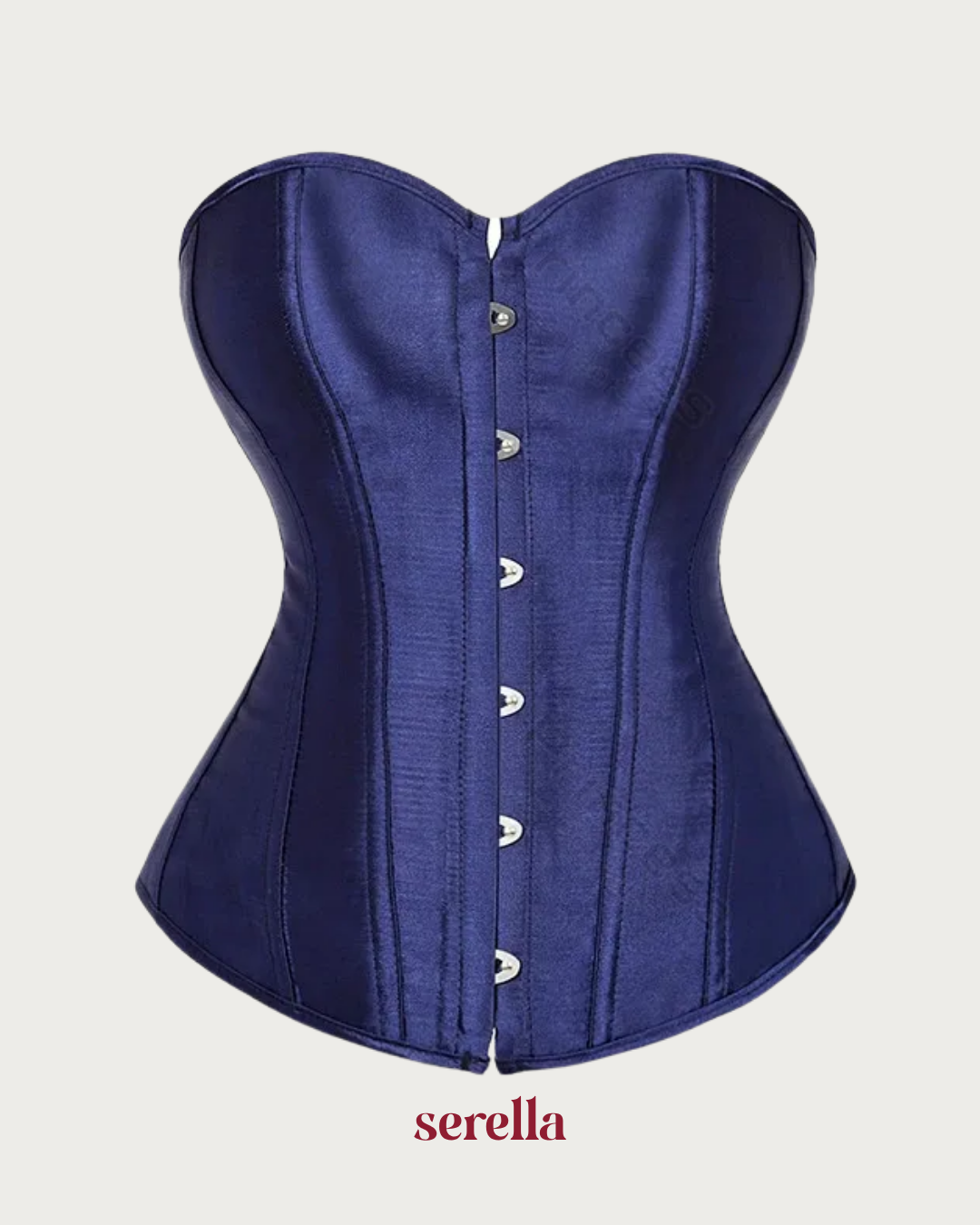 Corset Victoriano Liso Azul Marino