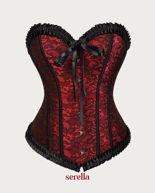 Corset Encaje Rojo y Negro