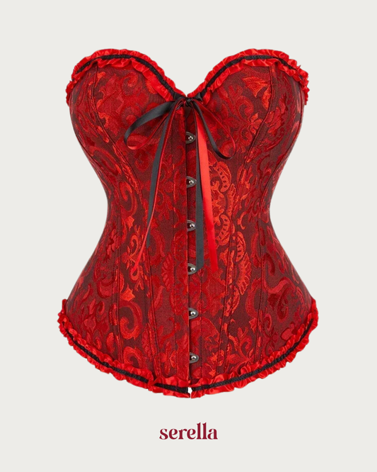 Corset Victoriano Rojo y negro